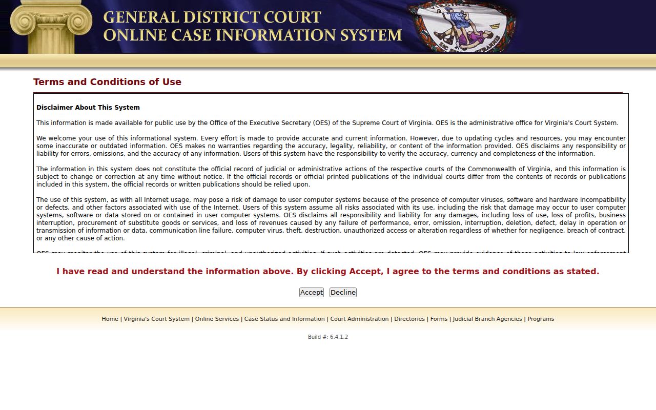 Southampton County traffic warrant GDC public case-search interface