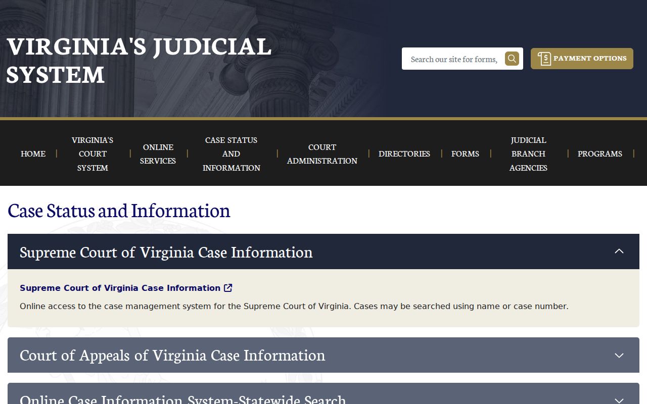 Southampton County warrant-check public case-information options